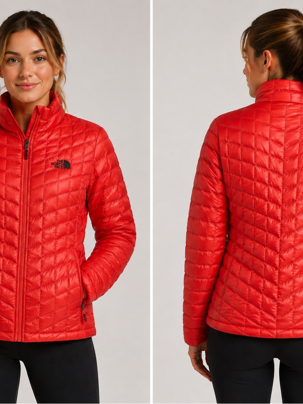 The North Face Women's Red Quilted‎ Lightweight Puffer Jacket- SIZE LARGE
